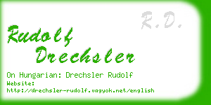 rudolf drechsler business card